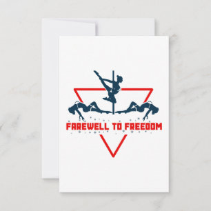 Junggesellen Abschied von der Freiheit Dankeskarte