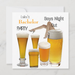 Junggesellen Abschiedsparty Bier Jungen Nacht Bein Einladung
