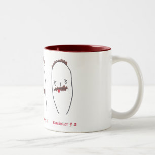 Junggesellen einer, zwei oder drei zweifarbige tasse