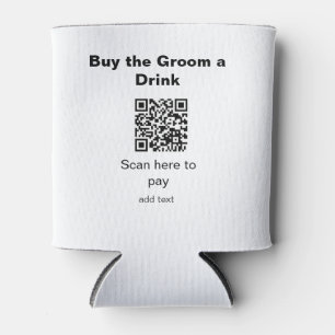 Junggesellen-QR-Scan, um dem Bräutigam ein Getränk Dosenkühler
