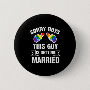 Junggesellen-Shirt-Party Lgbt Gay Pride Bräutigam  Button