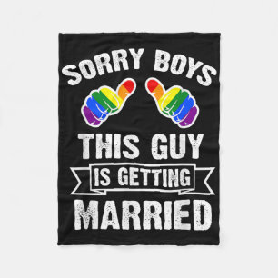 Junggesellen Shirt Party Lgbt Gay Pride Bräutigam  Fleecedecke