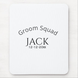 Junggesellen-Team Name Datum Jahr fett gedruckter Mousepad