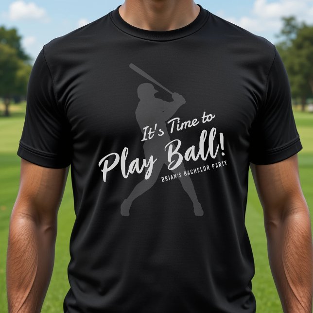 Junggesellenabschied Baseball Es ist Zeit zu spiel T-Shirt (Von Creator hochgeladen)