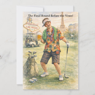 Junggesellenabschied beim Golfen Einladung