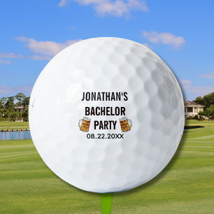 Junggesellenabschied Bierkrüge Name Datum Golfball