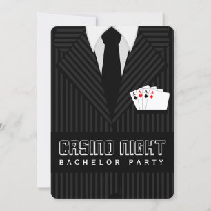 Junggesellenabschied Casino Nacht Benutzerdefinier Einladung