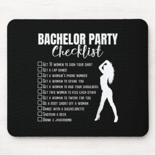 Junggesellenabschied-Checkliste Braut Bräutigam Mousepad