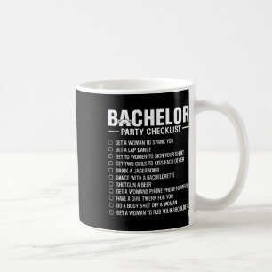 Junggesellenabschied Checkliste Bräutigam Stag Nig Kaffeetasse