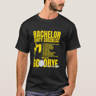 Junggesellenabschied-Checkliste ist Hengst Bräutig T-Shirt