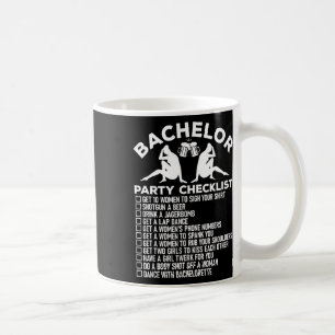 Junggesellenabschied-Checkliste Lustige Trauzeugen Kaffeetasse