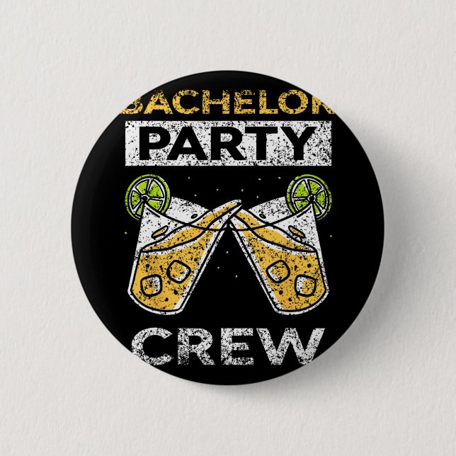 Junggesellenabschied Crew Braut Bräutigam Team  Button (Vorderseite)