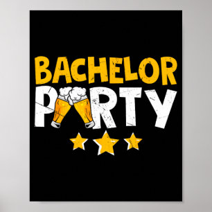 Junggesellenabschied Crew Groomer Hochzeit Bräutig Poster