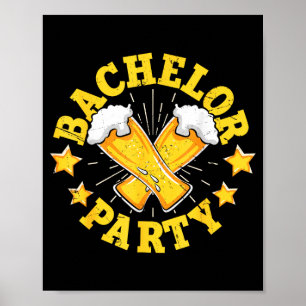 Junggesellenabschied Crew Groomer Hochzeit Bräutig Poster