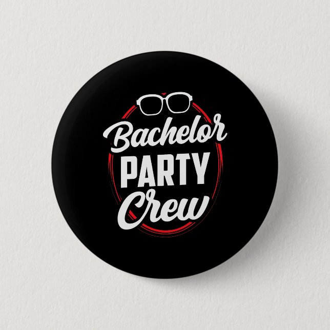 Junggesellenabschied Crew Team Braut Bräutigam 1  Button (Vorderseite)