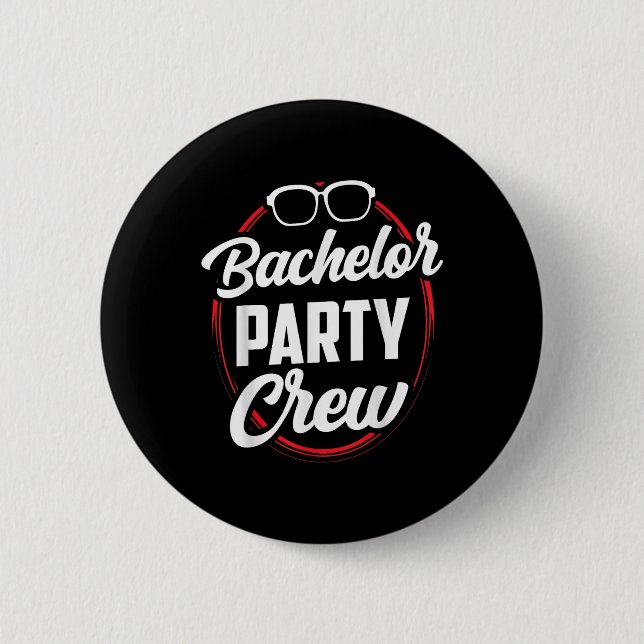 Junggesellenabschied Crew Team Braut Bräutigam  Button (Vorderseite)