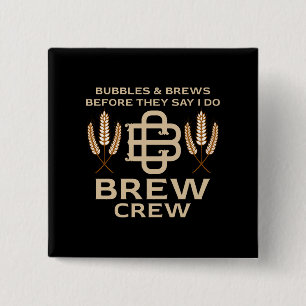 Junggesellenabschied der Bräutigam-Brau-Crew Button