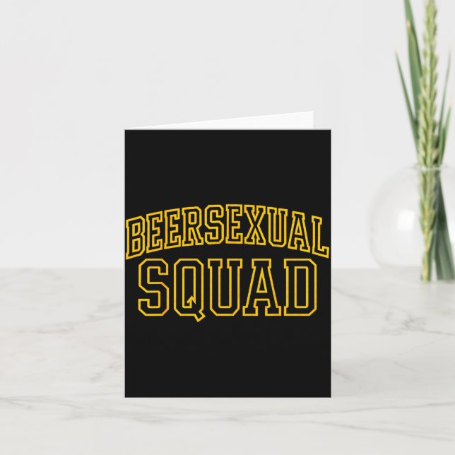 Junggesellenabschied-Design für Beerual-Squad-Matc Karte (Vorderseite)