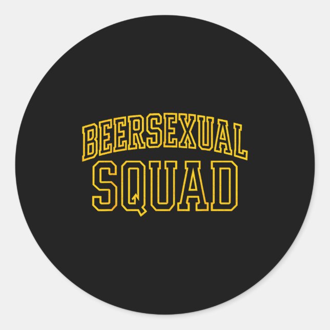 Junggesellenabschied Design für Beerual Squad Matc Runder Aufkleber (Vorderseite)