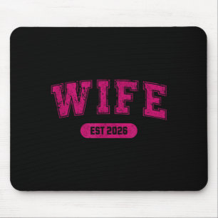 Junggesellenabschied Ehefrau und Ehemann Est 2026 Mousepad