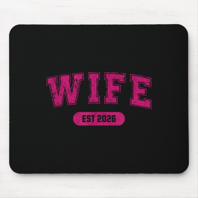Junggesellenabschied Ehefrau und Ehemann Est 2026 Mousepad (Vorne)