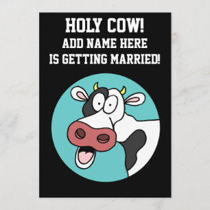 Junggesellenabschied Einladung Holy Cow Cartoon