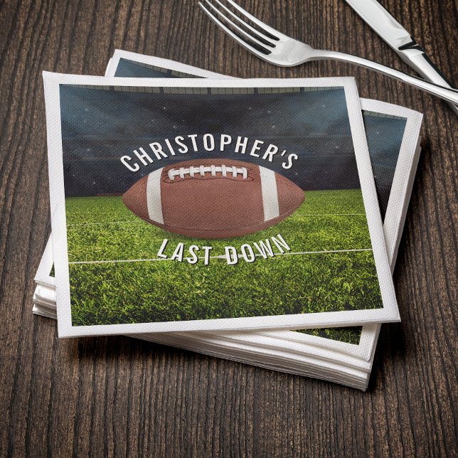 Junggesellenabschied Football Letzter Down Serviette (Von Creator hochgeladen)