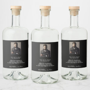 Junggesellenabschied Foto Fun Facts Bio schwarze F Alkoholflaschenetikett