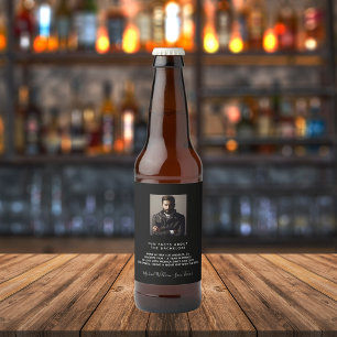 Junggesellenabschied Foto Fun Facts Bio schwarze F Bierflaschenetikett