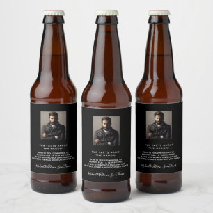Junggesellenabschied Foto lustige Fakten Bio schwa Bierflaschenetikett