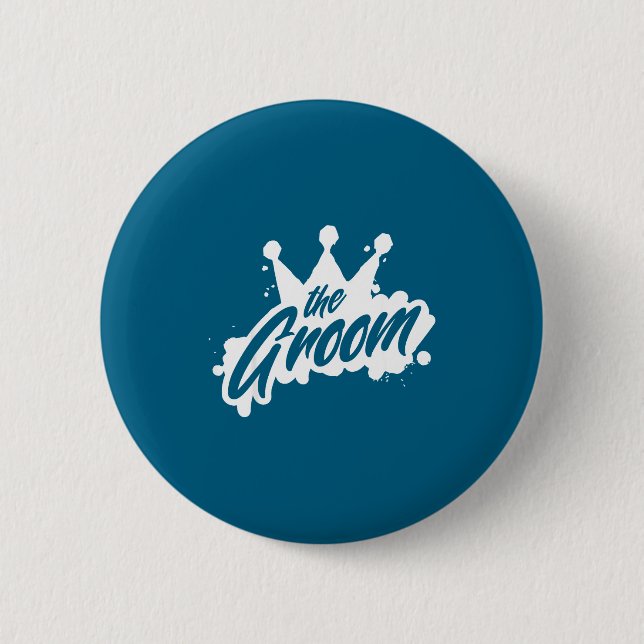 Junggesellenabschied Geschenk für den Bräutigam Kö Button (Vorderseite)