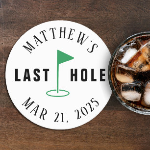 Junggesellenabschied Golf letzte Runde Runder Pappuntersetzer