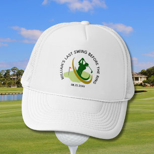 Junggesellenabschied Golfer Name Letzter Schwung Truckerkappe