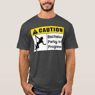 Junggesellenabschied im Gange Bräutigam Achtung  T-Shirt