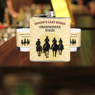 Junggesellenabschied Letzter Rodeo-Sonnenuntergang Flachmann