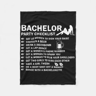 Junggesellenabschied Männer Unanständige Checklist Fleecedecke