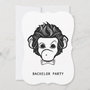 Junggesellenabschied Mister Monkey Einladung