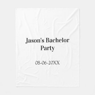 Junggesellenabschied Name Datum einfach minimal Tr Fleecedecke