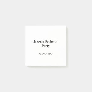 Junggesellenabschied Name Datum einfach minimal Tr Post-it Klebezettel