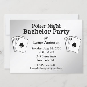 Junggesellenabschied Pokerparty-Einladung Einladung