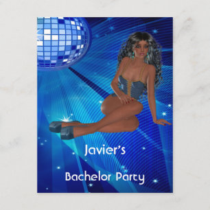 Junggesellenabschied S..exy Mädchen Blue Disco Clu Einladung