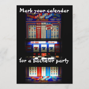 Junggesellenabschied Slot Machine Einladung