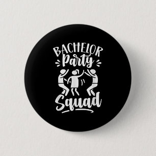 Junggesellenabschied Squad Bräutigam Braut Team Button