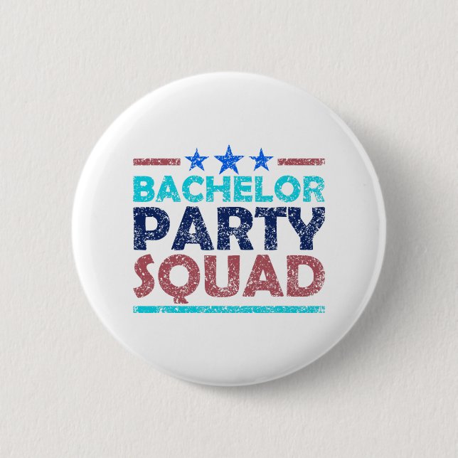 Junggesellenabschied Squad Team Braut Bräutigam 2  Button (Vorderseite)