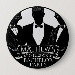 Junggesellenparty Poker Chip Button