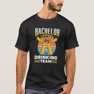 Junggesellenparty Trinkteam Bräutigam Braut Premiu T-Shirt