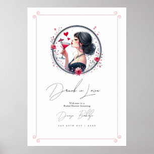 Junggesellinnen-Abschied "Betrunken in der Liebe"  Poster