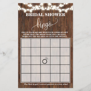 Junggesellinnen-Abschied-Bingo Western Hochzeit Sp Flyer