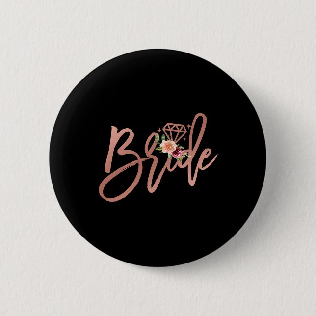 Junggesellinnen-Abschied Braut Brautkleid Hochzeit Button (Vorderseite)