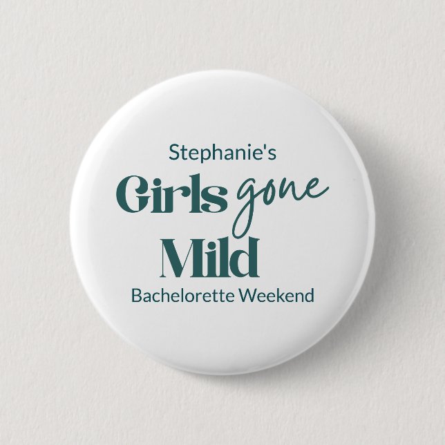 Junggesellinnen Abschied Elegant Strand Wochenende Button (Vorderseite)